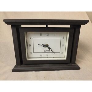 Modern Black Mantle Clock - Sleek Minimalist Decor, Quartz Desk Timepiece,...